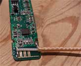 The USB dongle with the antenna soldered to the PCB